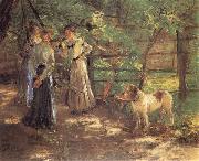 Fritz von Uhde In the Garden oil painting artist